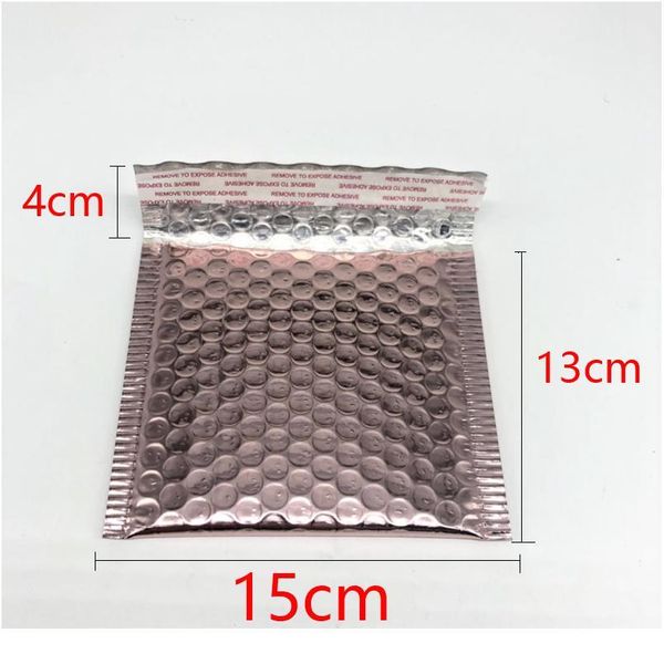 

5pcs/lot gold foil plastic padded bubble envelopes bags mailers envelope with bubble mailing bag business supplies 15* bbypht
