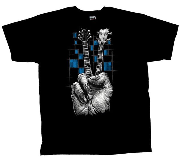 

tee shirt for male new fashion for short sleeve guitar t shirt don't fret peace fingers t shirt design sport hooded sweatshirt hoodie