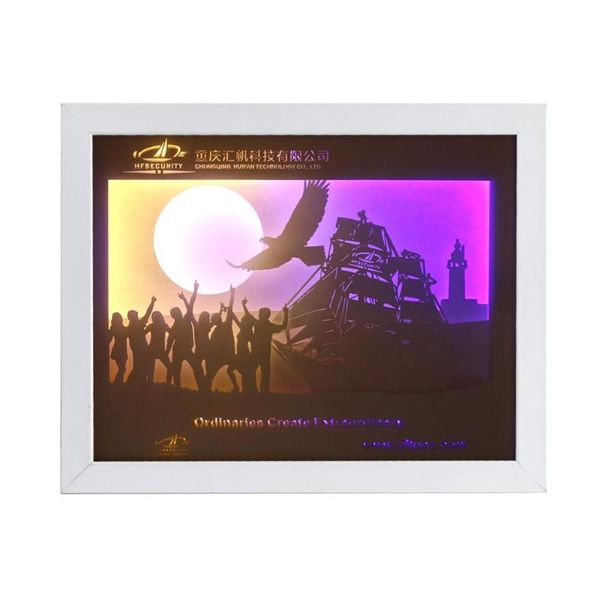 

ps frame paper-cut light boxes night lights paper sculptures night light lamp of creative shadow box frame