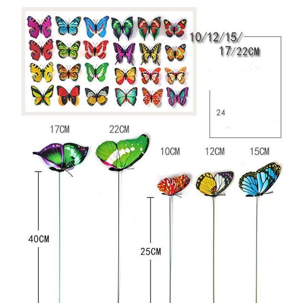 

bunch of butterflies garden yard planter colorful whimsical butterfly stakes decoracion outdoor decor flower pots de jllrxg