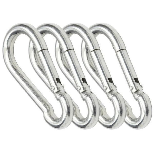 

4pc aluminum alloy carabiner d-ring keychain clip camping keyring snap hook outdoor spports hiking camping beach mat acc bbyhat