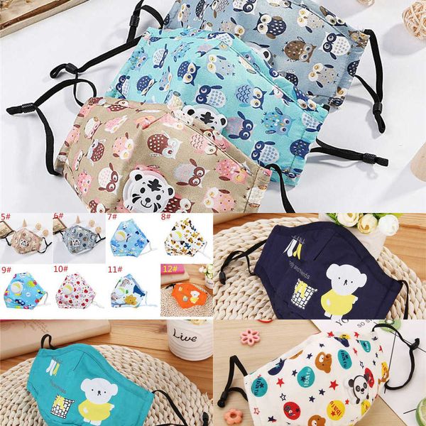 

pm2.5 cartoon child mask dust face kids anti filter breathing valve cotton mask outdoor washable protective respirator m
