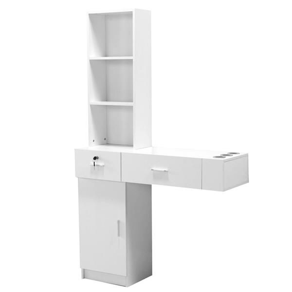 

wall mount beauty salon spa mirrors station hair styling station desk white