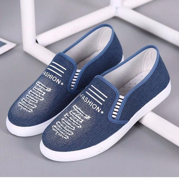 

весна и осень холст обувь student женская обувь old beijing one foot, Black