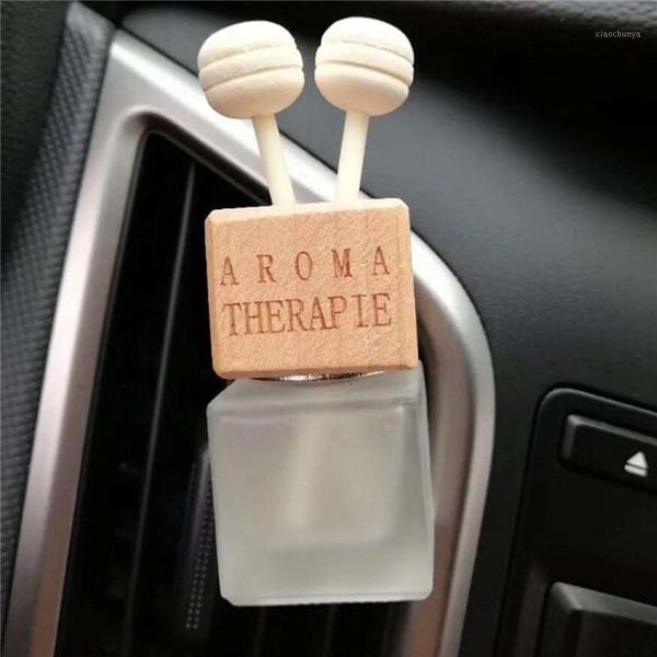

car air freshener hanging glass bottle for essential oils car perfume bottle crystal car-styling#1003161