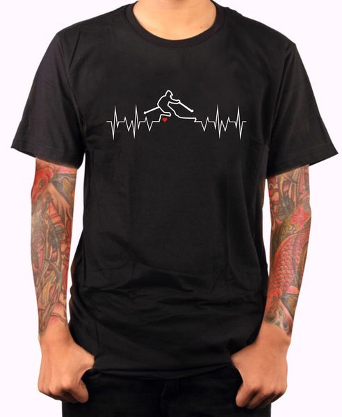 

горячие продаем мода лыжник премиум t shirt skiier рубашка сердце i love лыжник поляки тур гонки футболки с коротким рукавом спорта толстовк