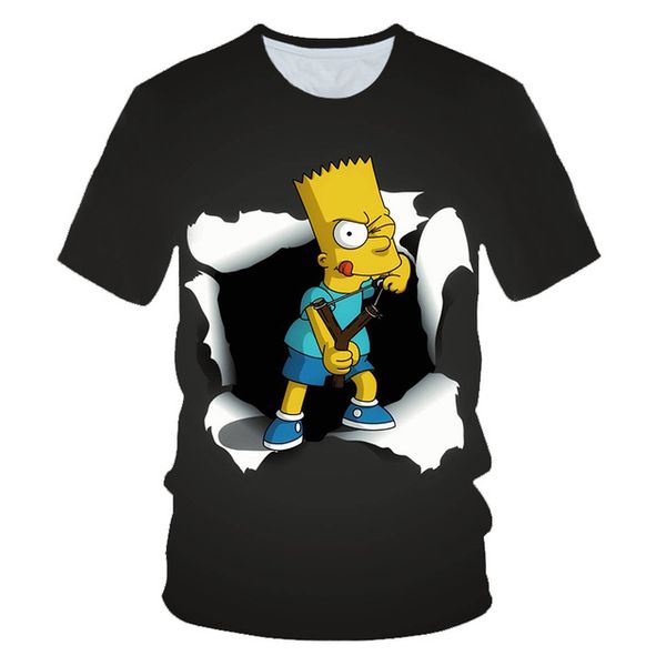 

simpson animation with round collar and in 3d print shirts aesthetic oversized humor men clothing