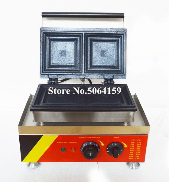 

baking moulds electric waffle machine 110v/220v commercial nonstick 2 slice sandwiches maker toaster cake breakfast
