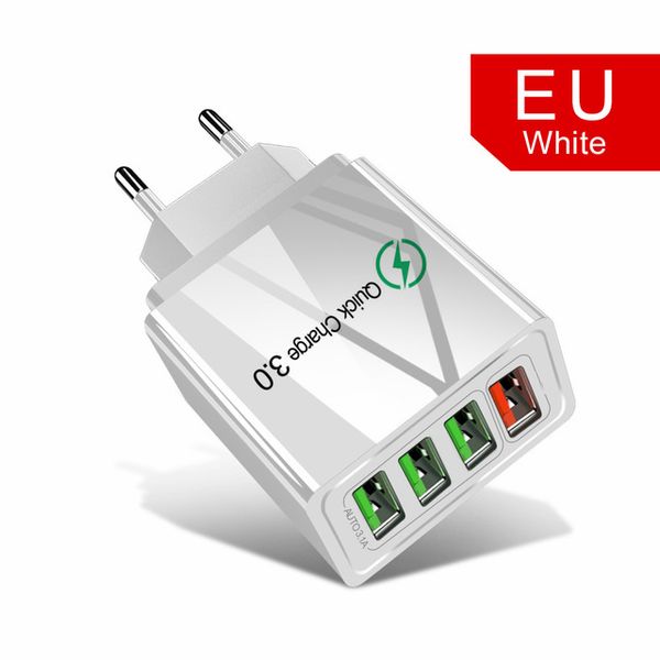 

быстрая зарядка 3.0 usb-зарядное устройство на стенку 4 port qc3.0 быстро зарядка адаптера для samsung s9 a50 xiaomi ес зарядное устройство
