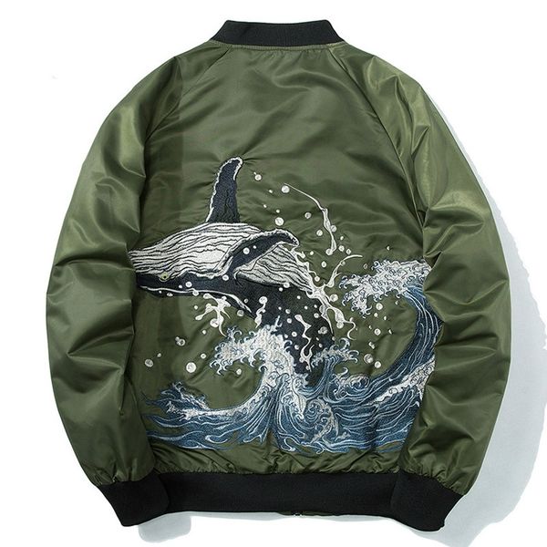 

2021 new autumn of the women's embroidered baseball waves hip hop fashion couple hipster boys stretch and jacket jm0m ulks, Black;brown