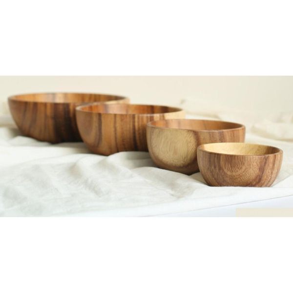 

new art wood craft bowl whole wood salad bowls simple children's wood bowl large capacity primary color woode jllttt sinabag