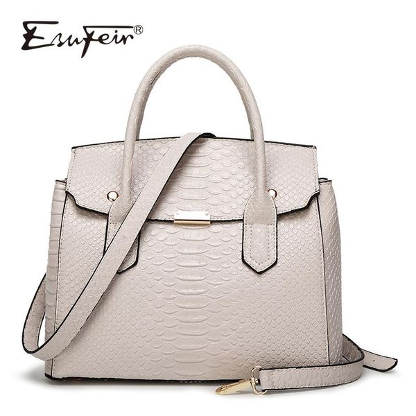 

esufeir 2020 luxury serpentine women handbag designer leather women bag shoulder bag casual tote bolsas sac a main