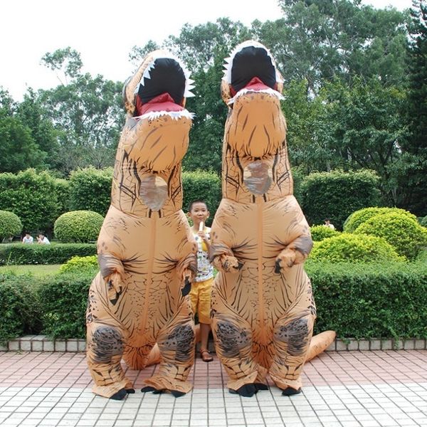 

cdnmn jurassic qjaq2 green inflation ball suit tyrannosaurus rex inflatable costume carnival funny show inflatable props prop brown dinosaur