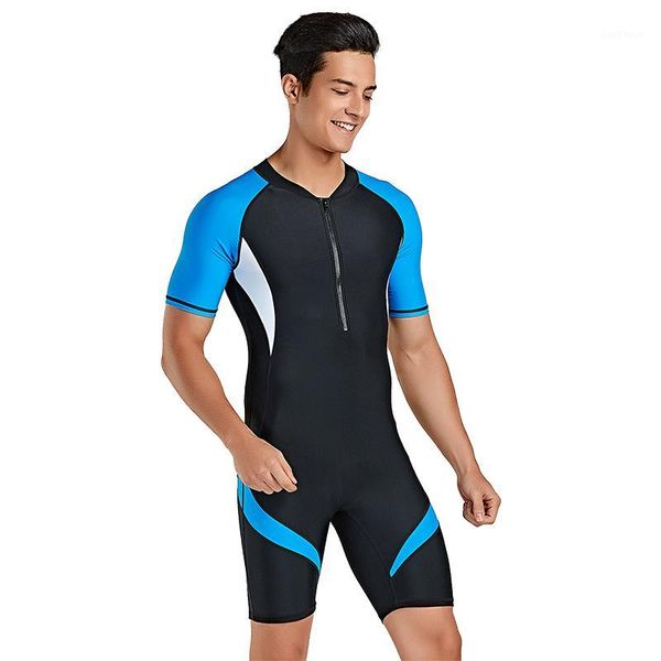 

one-piece lycra wetsuit for men front zip shorty scuba rash guard swimsuit jumpsuit surfing swimming scuba diving skin1