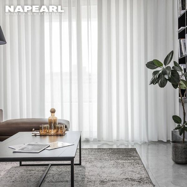 

napearl white sheer tulle curtains for living room bedroom l window treatment 100x250 voile curtain drapery