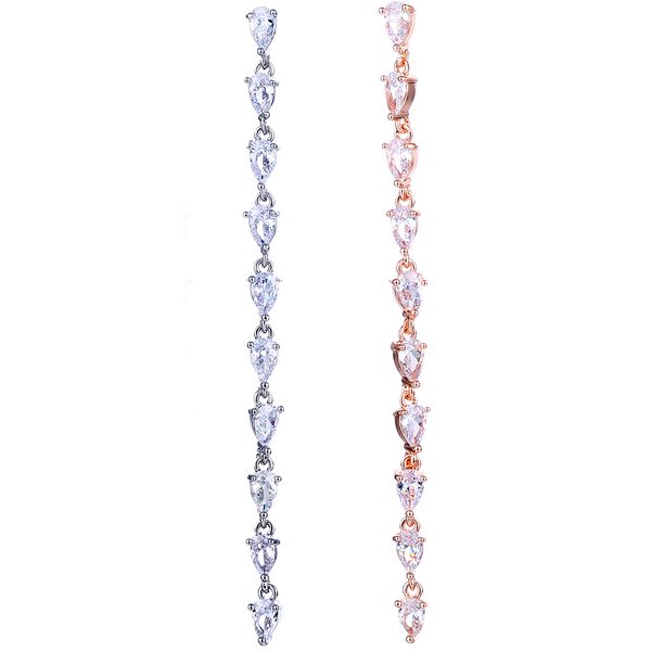 

d1040 zircon small heart earring stud mix colors belly ring, Silver