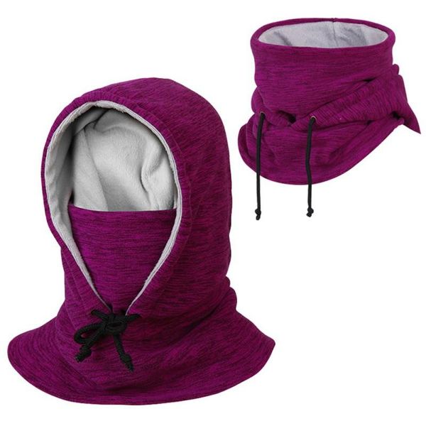 

sally caps full face mask fleece cap balaclava neck warmer hood winter sports ski men women tactical mask decorative hat 2021, Black