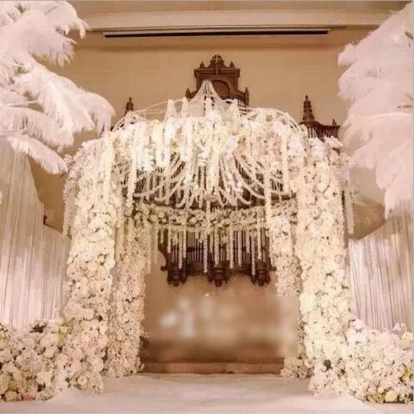 

decorative flowers & wreaths brand artificial flower hydrangea wisteria rattan vines wedding arch marrige party garlands floral decoration