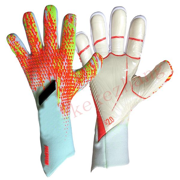 

2021 professional soccer goalkeeper gloves latex no finger protection children adults football goalie gloves, Black