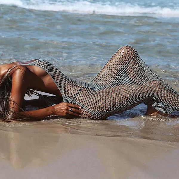 

2020 bohemian cover-ups summer women beach wear hollow out dress bikini bath sarong wrap skirt swimsuit cover up1