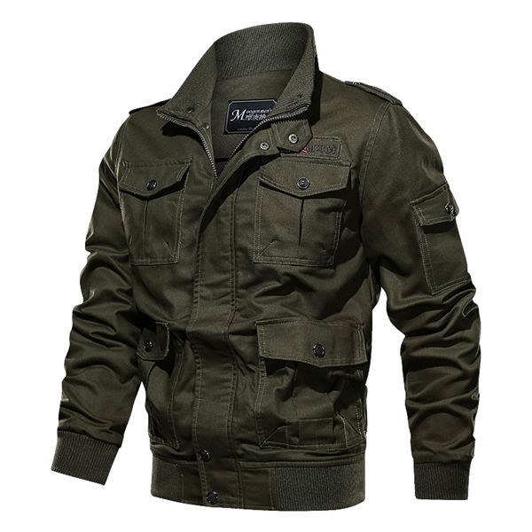 

new men autumn winter military cotton bomber coat navy pilot air force casual cargo jacket clothing outdoor x1025, Black;brown