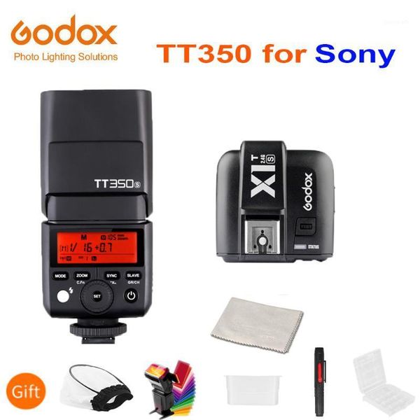 

flashes godox mini speedlite350s camera flashl hss gn36 + x1t-s transmitter for mirrorless dslr a7 a6000 a6500350s1