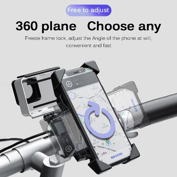 

cycling accessories universal bicycle phone holder for all 4-6.5 inch smart phones eagle-claw clip upgraded safety anti shake