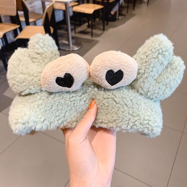 

winter soft plush hairband cartoon animal headband women warm makeup wash face headwrap crab hair band ornament hair accessories q bbymno