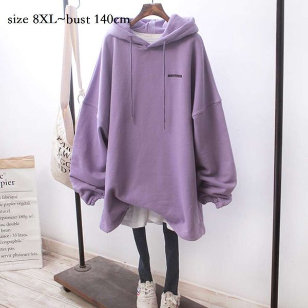 

oversized 8xl bust 140cm winter fleece pullover thick warm clothes loose hoodies sweatshirt hooded letter outwear