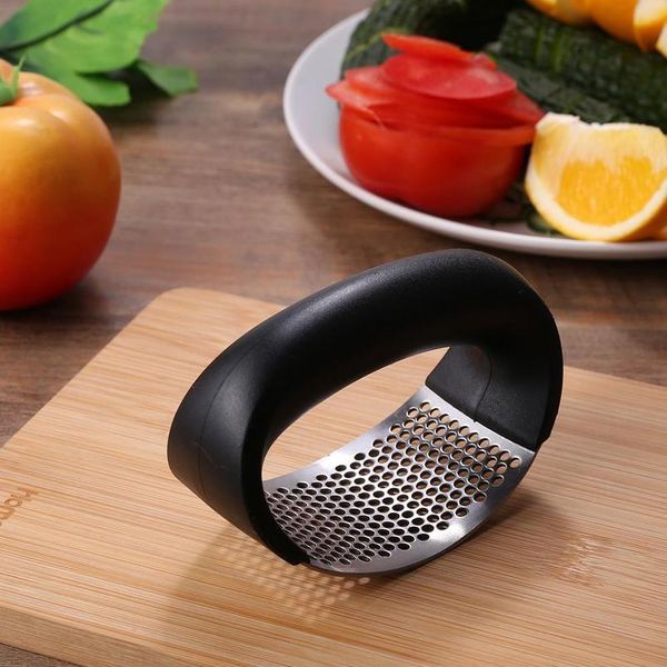 

stainless steel garlic presses manual garlic mincer chopping garlic rocker crusher squeezer fruit vegetable tools kitche bbyztm