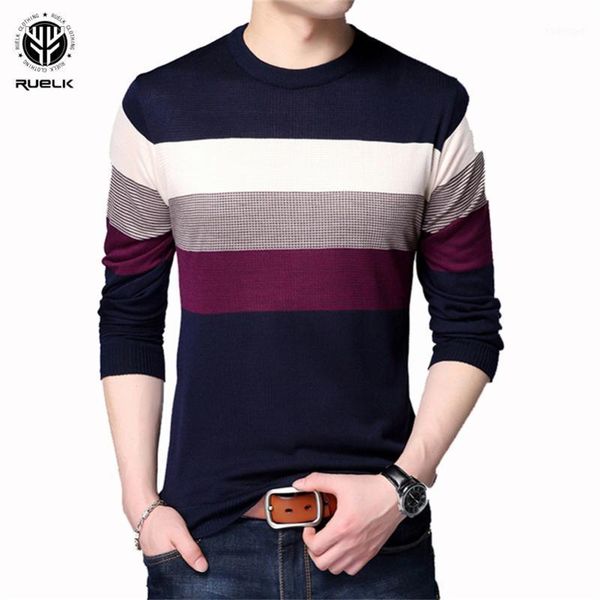 

ruelk 2020 new autumn and wwnter men's knitwear casual youth solid color men's sweater round neck pullover bottoming shirt, White;black