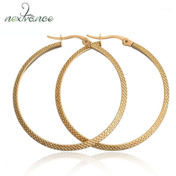 

nextvance circle hoop earrings gold oversiz earrings for women party rock gift super statement bijoux1, Golden;silver