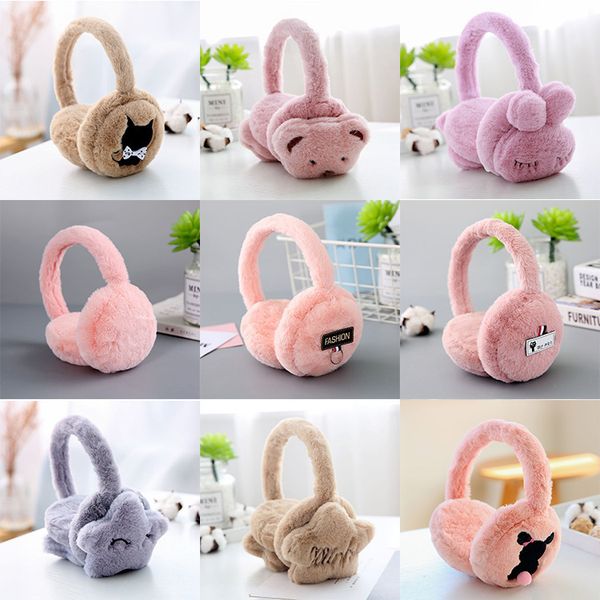 

male and female rabbit hair korean adjustable cute cartoon warm children's couple winter earmuffs
