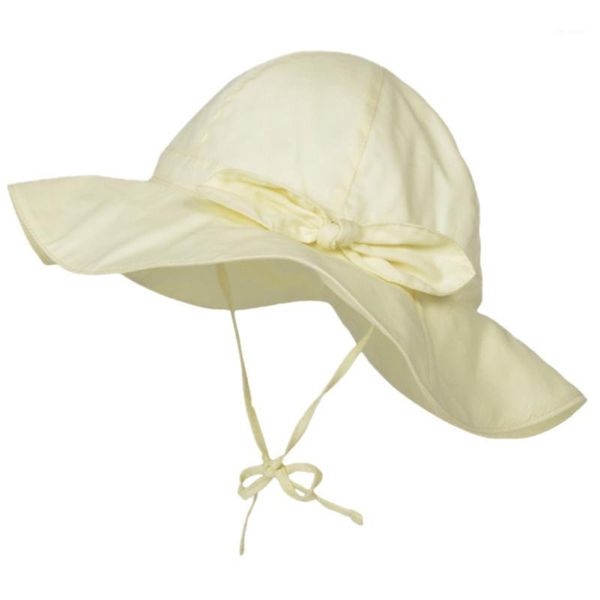 

baby outdoor bucket hat children floral panama cap sun beach caps lovely lace princess brim baby girl sun hat1, Yellow