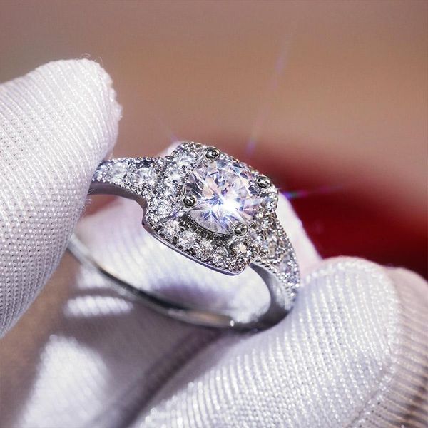 

huitan simple women wedding band wholesale bridal accessories jewelry midi rings with cubic zircon stone femme finger rings, Slivery;golden