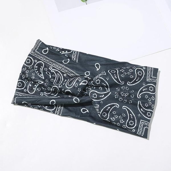 

women floral print wide hairband sport hair ribbon cross knot headband turban solid color headdress elastic hair band q bbybhc