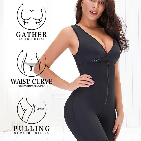 

women's binders and shapers waist trainer corset butt lifter slimming underwear body shaper lingerie modeling strap tummy shaper 201222, Black;white