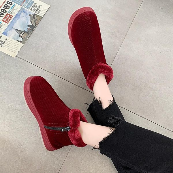 

lovers 2020 soft suede women ankle boots rubber motorcycle boots female winter shoes woman femmes bottes buty damskie, Black