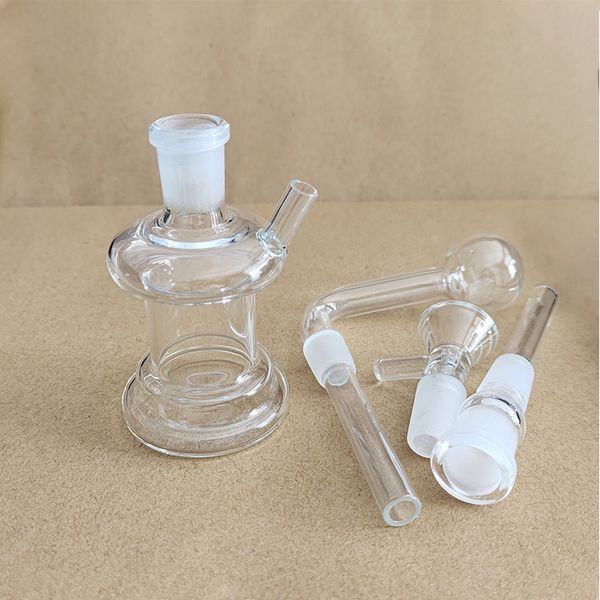 10 mm 14 mm kleines Mini-Glas-Bong-Rig in Shisha, zwei Verwendungszwecke, Rauchpfeife, Shisha, einwegbare Glaspfeifen, Ölbrenner, Tabakschüssel, Zubehör, Aschenfänger, Perkolat-Bubbler