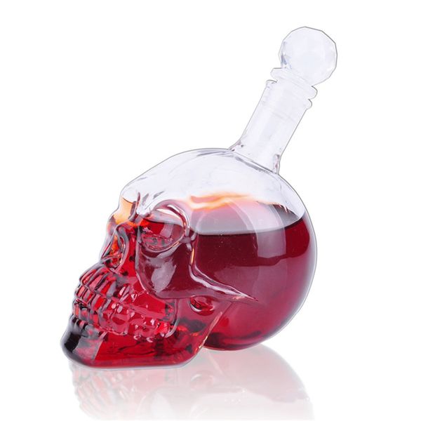 

creative crystal skull head whiskey vodka wine decanter bottle whisky glass wine vodka decanter glass beer cup 125ml 350ml 550ml 1000ml