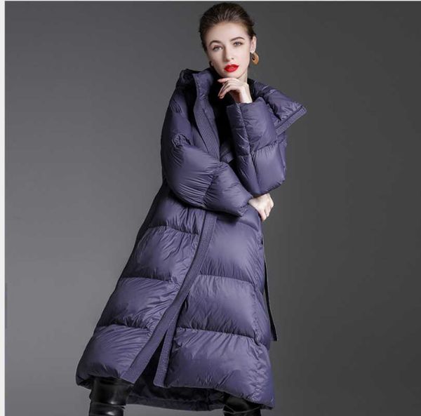 

female 90% white duck down jacket women's purple down coat hooded thicken warm female parkas women feather clothes outwear lady, Tan;black