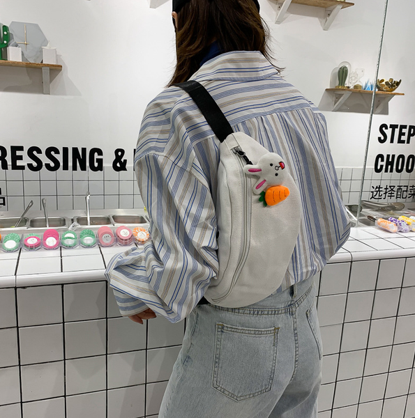 

2020 women waist bag fashion mens bumbag for woman belt bag girl cross body bag sac banane rabbit cute qs