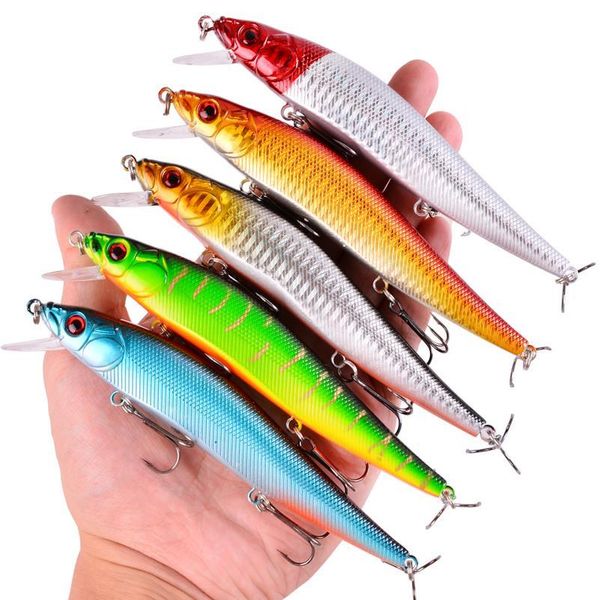 

1pcs 14cm 22.7g ater wobbler 3d eyes fishing lure minnow hard bait 3 fish hooks crankbait floating fishin jllkdl