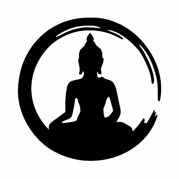 

13cm*13cm buddha vinyl decal car sticker buddhism black/silver c3-1494