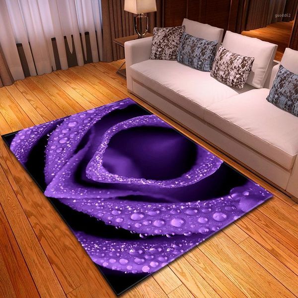 

3d floral carpet bedroom foam area rugs red rose large carpet living room home decorative kids room parlor floor mat customized1