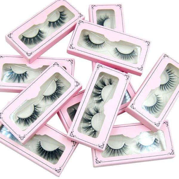 

false eyelashes 3d real mink 100% hand made winged black cotton stalk natural long eye lash reuse daily extension