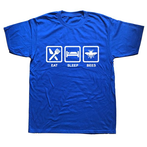 

sport eat sleep bees t-shirt beekeeper t shirt bee keeper gift men short sleeve o-neck tees hip hop harajuku streetwear