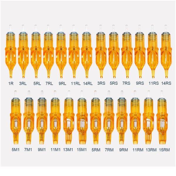 

20/50/100pcs tattoo cartridges needle rl rs m1 rm disposable sterilized tattoo needles for eyebrow tattoo machi qylcli