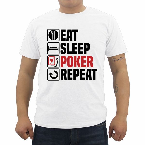

new fashion brand funny eat sleep poker repeat print summer male casial cool streetwear hoodie designers t shirts sweatshirt