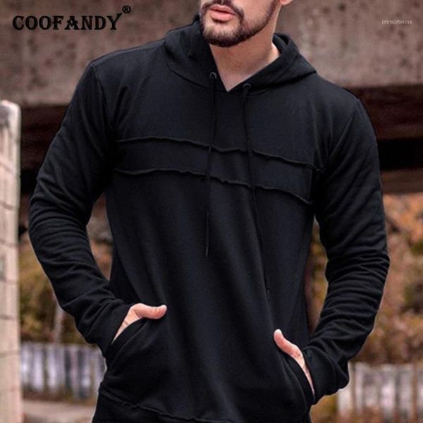 

men casual long sleeve hooded pocket hoodies casual, outdoor, etc coat spring, autumn, winter sweatshirt1, Black